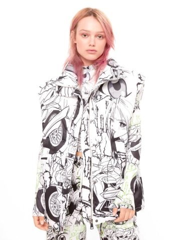 Billie Eilish x Bershka puffer gilet